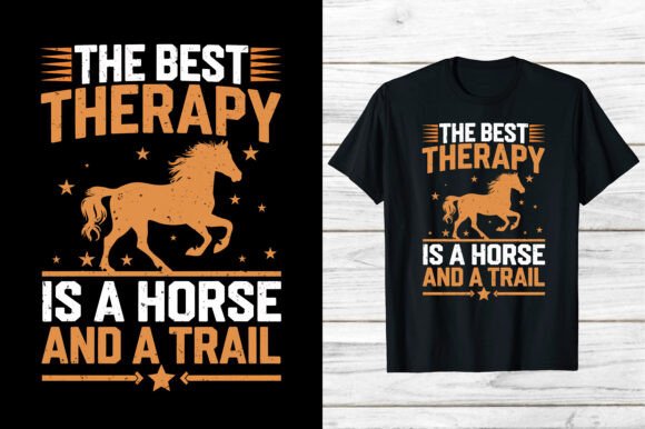Best Therapy is Horse T-shirt Design Eps Graphics Review