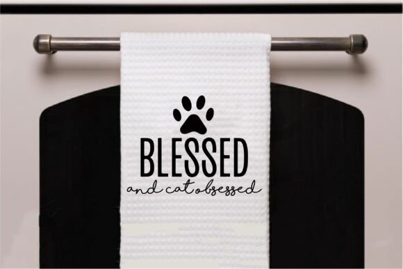 Blessed and Cat Obsessed Graphics