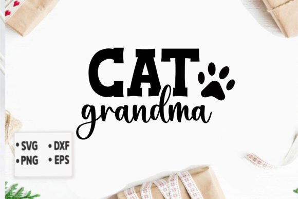 Cat Grandma Graphics for T-Shirt Designs