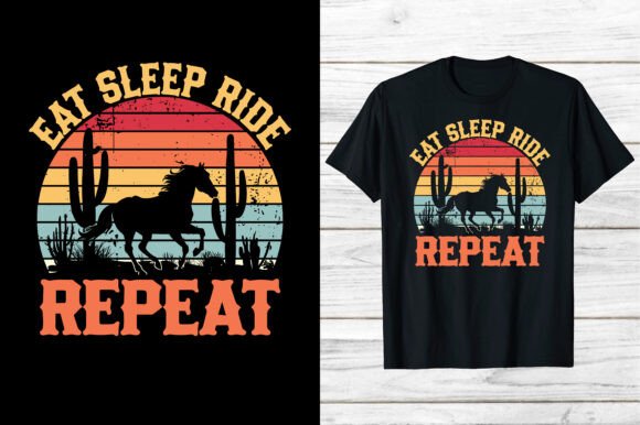 Eat Sleep Ride Repeat Graphics for T-Shirt Designs