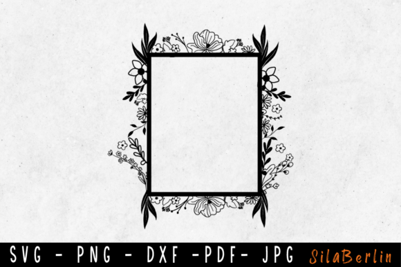 Floral Frame SVG for T-Shirt Designs and Graphics