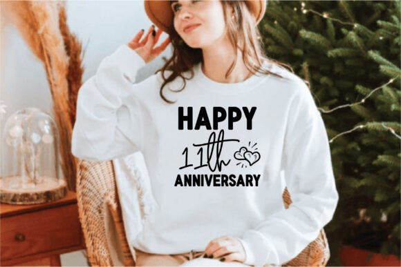Happy 11th Anniversary Graphics for T-Shirt Designs