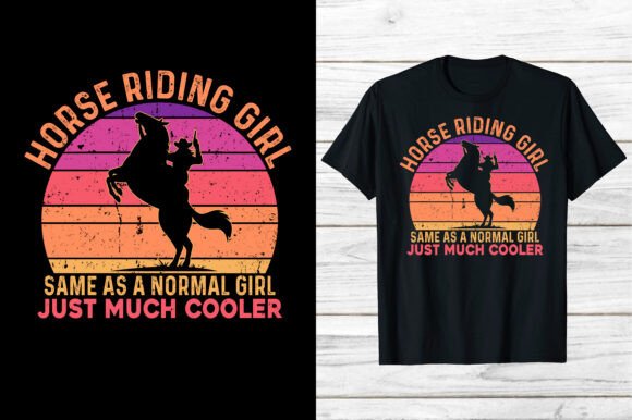 Horse T-shirt Horse Riding Girl Eps Png