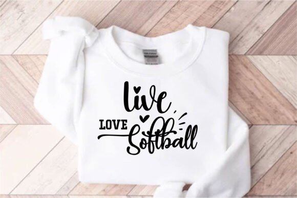 Live Love Softball Graphics and T-Shirt Designs