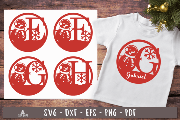 Snowman Alphabet Monogram Bundle: Graphics & T-Shirt Designs