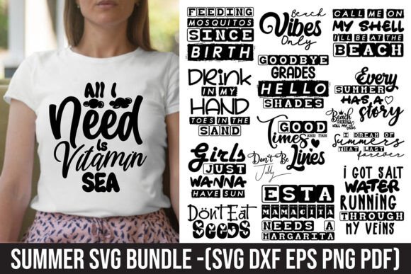 Summer SVG Bundle for T-Shirt Designs & Graphics